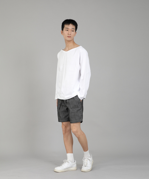SAINTCREW（セントクルー）の「無地ボートネック長袖Tシャツ RBL-878 ホワイト（Tシャツ/カットソー・メンズ・その他・LARGE/MEDIUM/XX-LARGE/XXX-LARGE/XXXX-LARGE/X-LARGE）」の11枚目の写真