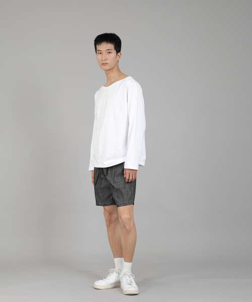 SAINTCREW（セントクルー）の「無地ボートネック長袖Tシャツ RBL-878 ホワイト（Tシャツ/カットソー・メンズ・その他・LARGE/MEDIUM/XX-LARGE/XXX-LARGE/XXXX-LARGE/X-LARGE）」の12枚目の写真