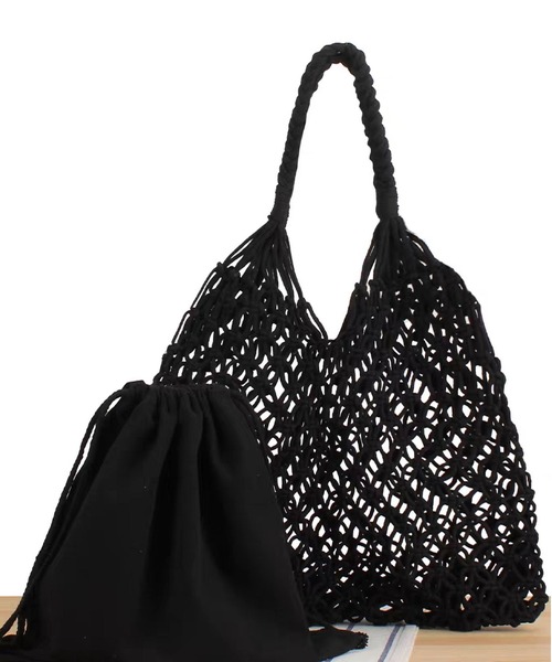 LA VORAGINE(ラ ヴォラジネ)の「【選べる3色展開!】マクラメトートバッグ(トートバッグ・レディース・Black/White/Beige・FREE)」の16枚目の写真