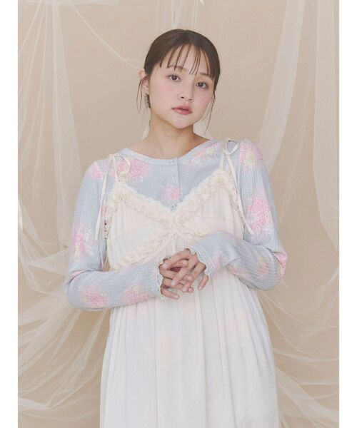 merry jenny(メリージェニー)の「bouquetワッフルトップス(Tシャツ/カットソー・レディース・ピンク/ブルー/ミント・FREE)」の16枚目の写真