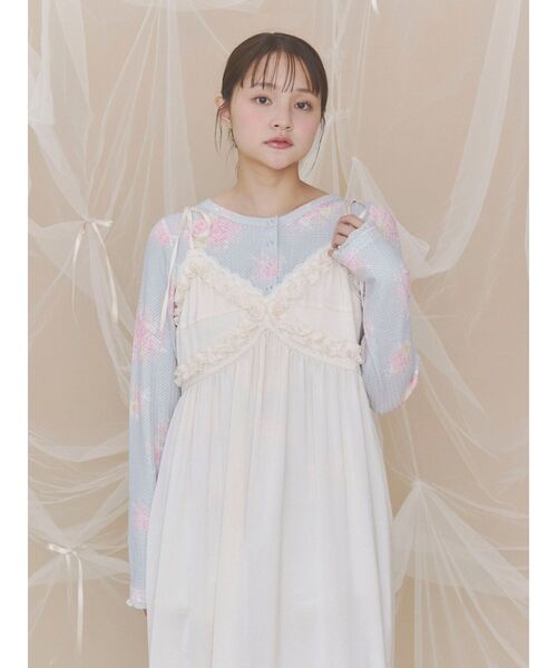merry jenny(メリージェニー)の「bouquetワッフルトップス(Tシャツ/カットソー・レディース・ピンク/ブルー/ミント・FREE)」の15枚目の写真
