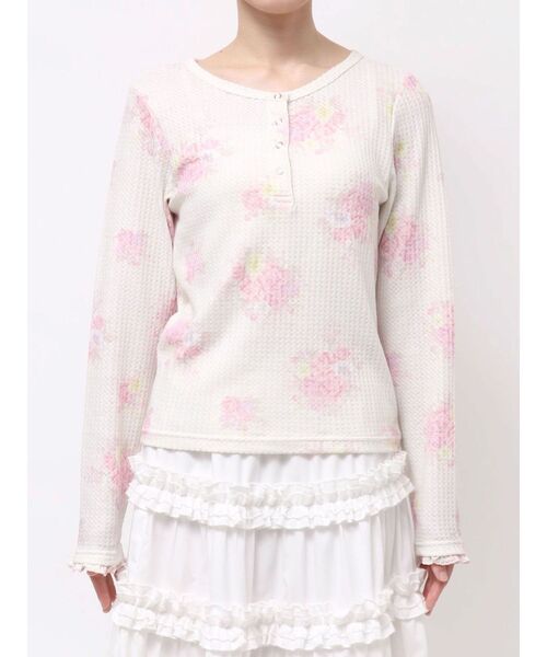 merry jenny(メリージェニー)の「bouquetワッフルトップス(Tシャツ/カットソー・レディース・ピンク/ブルー/ミント・FREE)」の13枚目の写真