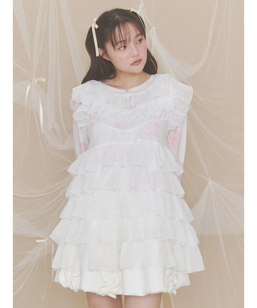 merry jenny(メリージェニー)の「bouquetワッフルトップス(Tシャツ/カットソー・レディース・ピンク/ブルー/ミント・FREE)」の8枚目の写真