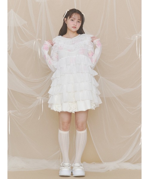 merry jenny(メリージェニー)の「bouquetワッフルトップス(Tシャツ/カットソー・レディース・ピンク/ブルー/ミント・FREE)」の10枚目の写真