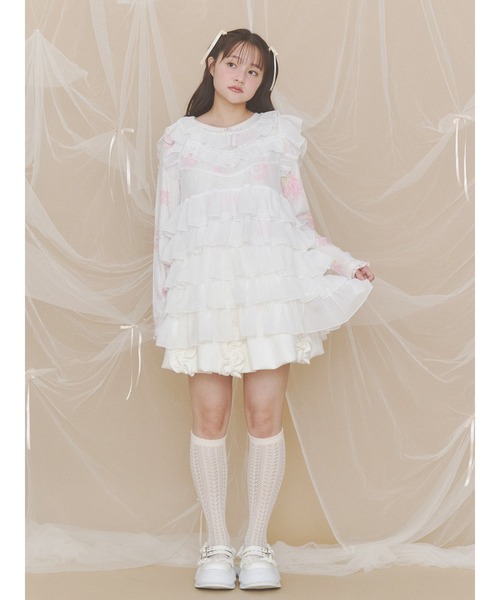 merry jenny(メリージェニー)の「bouquetワッフルトップス(Tシャツ/カットソー・レディース・ピンク/ブルー/ミント・FREE)」の11枚目の写真