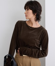 UR'S（ユアーズ）の「シアーベロアロングTシャツ（Tシャツ/カットソー・レディース）」