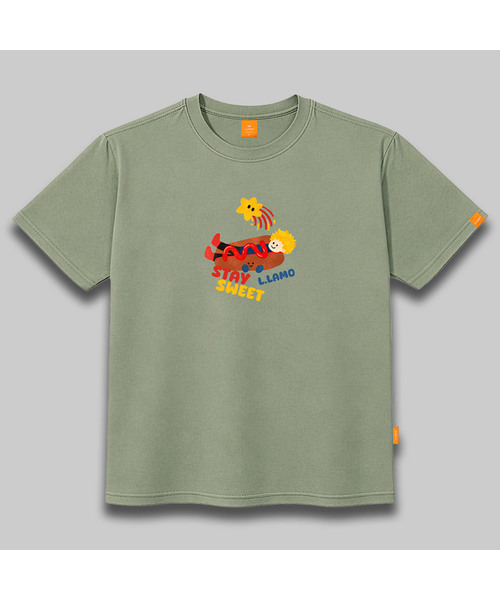 LLAMO(エラモ)の「ホットドッグ王子 半袖Tシャツ 男女共用 ビッグサイズ(Tシャツ/カットソー・メンズ・ネイビー/カーキ/ホワイト/ベージュ・X-LARGE/MEDIUM/LARGE/2XL/3XL/4XL/SMALL)」の4枚目の写真