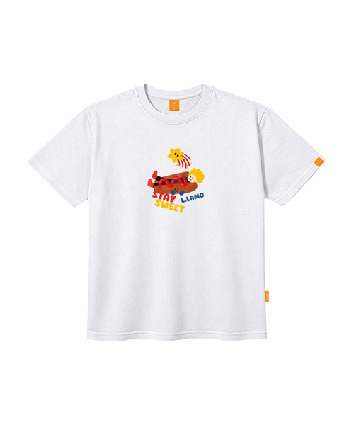 LLAMO(エラモ)の「ホットドッグ王子 半袖Tシャツ 男女共用 ビッグサイズ(Tシャツ/カットソー・メンズ・ネイビー/カーキ/ホワイト/ベージュ・X-LARGE/MEDIUM/LARGE/2XL/3XL/4XL/SMALL)」の5枚目の写真