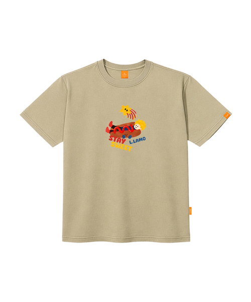 LLAMO(エラモ)の「ホットドッグ王子 半袖Tシャツ 男女共用 ビッグサイズ(Tシャツ/カットソー・メンズ・ネイビー/カーキ/ホワイト/ベージュ・X-LARGE/MEDIUM/LARGE/2XL/3XL/4XL/SMALL)」の6枚目の写真