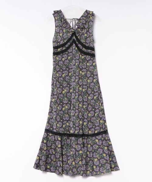 ANNA SUI(アナスイ)の「【LILY BROWN×ANNA SUI】フラワープリントワンピース(ワンピース・レディース・ネイビー/ブラック/アイボリー・1)」の2枚目の写真