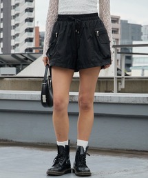 Cargo Flare Shorts / カーゴ フレア ショートパンツ ショーツ カジュアル ストリート スポーティー レディース 秋 秋服 2026年秋冬