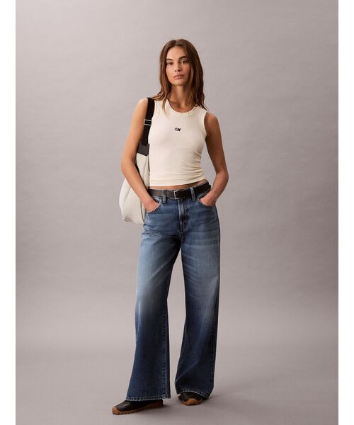 Calvin Klein(カルバン・クライン)の「タンクトップ - リブタンクトップ(タンクトップ・レディース・ナチュラル・S)」の3枚目の写真