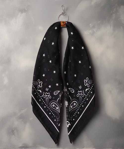 セール】バンダナキーホルダー / ペイズリー柄スカーフキーリング