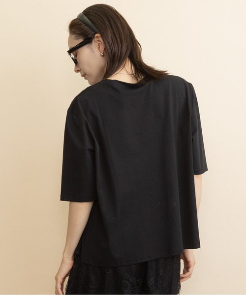 lodie(ロディ)の「”Le Midi" フロントロゴT(Tシャツ/カットソー・レディース・チャコールグレー/ベージュ/ブラウン/ブラック・FREE)」の15枚目の写真