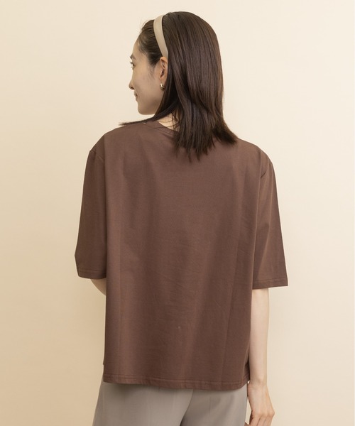 lodie(ロディ)の「”Le Midi" フロントロゴT(Tシャツ/カットソー・レディース・チャコールグレー/ベージュ/ブラウン/ブラック・FREE)」の5枚目の写真