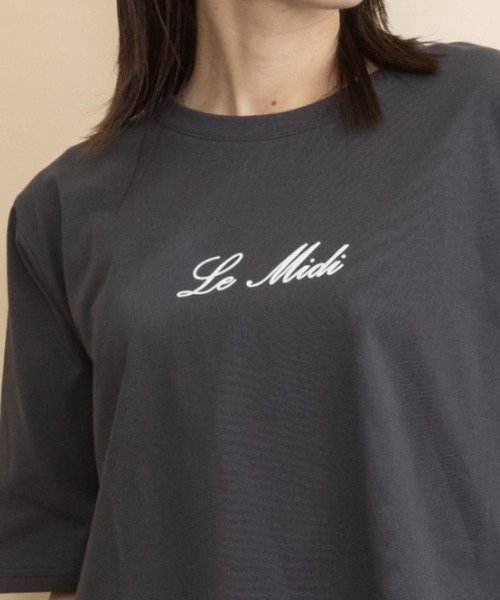 lodie(ロディ)の「”Le Midi" フロントロゴT(Tシャツ/カットソー・レディース・チャコールグレー/ベージュ/ブラウン/ブラック・FREE)」の20枚目の写真