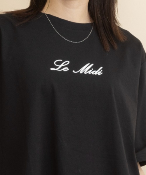 lodie(ロディ)の「”Le Midi" フロントロゴT(Tシャツ/カットソー・レディース・チャコールグレー/ベージュ/ブラウン/ブラック・FREE)」の8枚目の写真