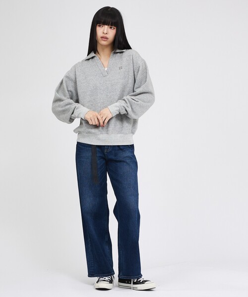Russell Athletic(ラッセルアスレティック)の「【RUSSELL ATHLETIC/ラッセル アスレチック】トライブレンドスキッパーカラースウェット/Tri-Blend Brushed Skipper Collar Sweat(スウェット・レディース・ライトグレー/ブラック/レッド・フリー)」の10枚目の写真