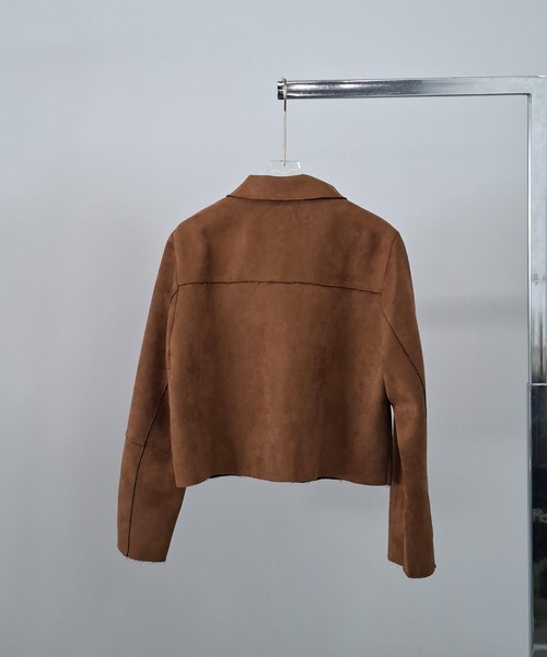 chuclla(チュクラ)の「カットオフ スエードタッチ ショートコート chw26a066(その他アウター・レディース・キャメル・FREE)」の16枚目の写真