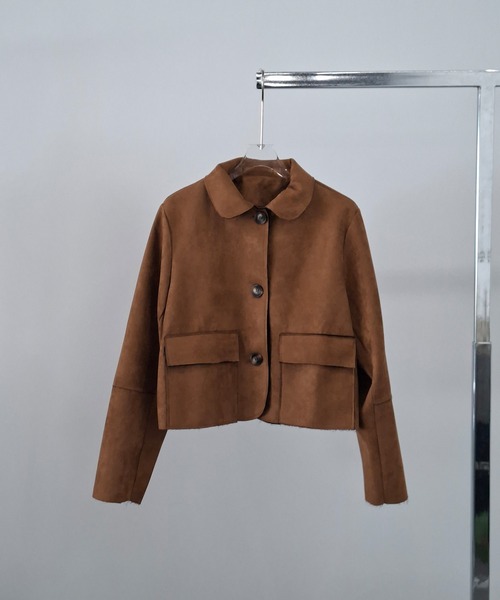 chuclla(チュクラ)の「カットオフ スエードタッチ ショートコート chw26a066(その他アウター・レディース・キャメル・FREE)」の20枚目の写真