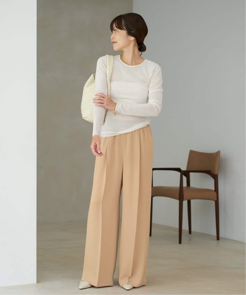 plage（プラージュ）の「《追加》Flocky Mesh ロンT（Tシャツ/カットソー・レディース・チャコールグレー/ブラウン/ホワイト・FREE）」の7枚目の写真