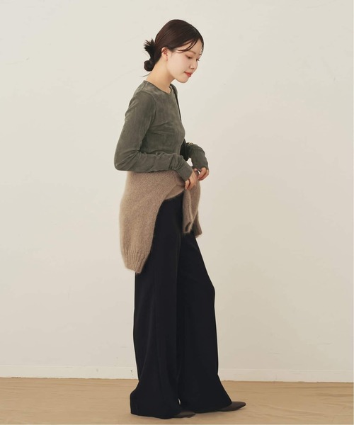 plage（プラージュ）の「《追加》Flocky Mesh ロンT（Tシャツ/カットソー・レディース・チャコールグレー/ブラウン/ホワイト・FREE）」の18枚目の写真