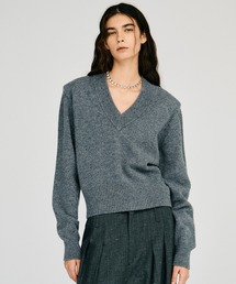 PRANK PROJECT | 【2026Autumn Pre-Order】ピュアウールVネックショルダーニット / Pure Wool V-Neck Shoulder Knit(ニット/セーター)