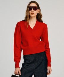【2026Autumn Pre-Order】ピュアウールVネックショルダーニット / Pure Wool V-Neck Shoulder Knit