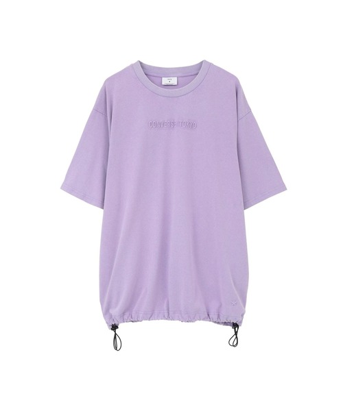 CONVERSE TOKYO（コンバーストウキョウ）の「EMBOSSED LOGO TEE（Tシャツ/カットソー・レディース・ブラック/ライラック/ホワイト・SMALL/MEDIUM）」の5枚目の写真