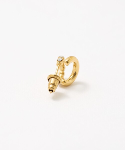 green label relaxing(グリーンレーベルリラクシング)の「キュービック ダブルライン ピアス(ピアス(両耳用)・レディース・シルバー/ゴールド・FREE)」の5枚目の写真