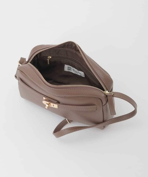 MK MICHEL KLEIN（エムケーミッシェルクラン）の「[軽量]カウレザースクエアミニショルダー（ショルダーバッグ・レディース・アイボリー/ブラック/ブラウン/ピンク・00）」の5枚目の写真