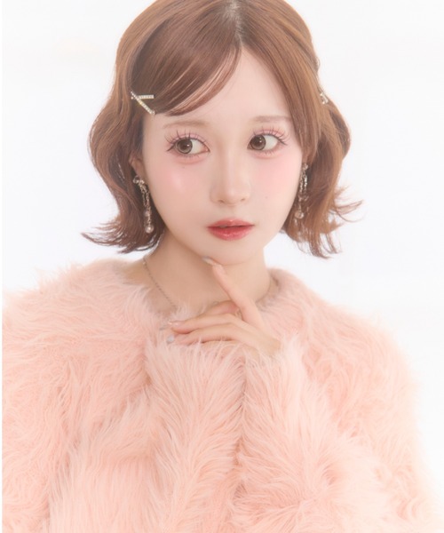 Mejoul(メジュール)の「フェザータッチニット(ニット/セーター・レディース・グレー/アイボリー/ピンク・F)」の3枚目の写真