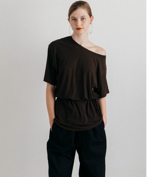 CREDONA(クレドナ)の「OFFSET WAIST PANTS/オフセットウエストパンツ(その他パンツ・レディース・ブラック/ブラウン・1/0)」の16枚目の写真