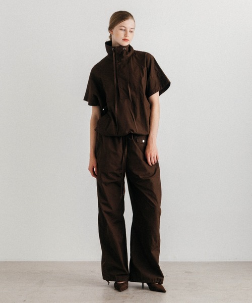 CREDONA(クレドナ)の「OFFSET WAIST PANTS/オフセットウエストパンツ(その他パンツ・レディース・ブラック/ブラウン・1/0)」の10枚目の写真