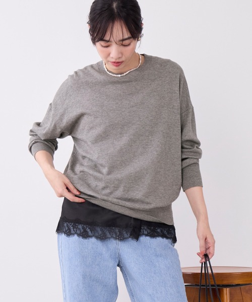 MICA&DEAL(マイカ&ディール)の「ヘムレースサテンキャミソール(キャミソール・レディース・ブラック/オフホワイト/ブラウン・FREE)」の10枚目の写真