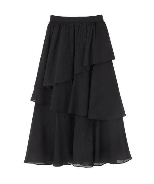 PROPORTION BODY DRESSING(プロポーションボディドレッシング)の「ヘムティアードスカート / 1216220902(スカート・レディース・ホワイト系その他/ブラック・MEDIUM/P/S)」の8枚目の写真