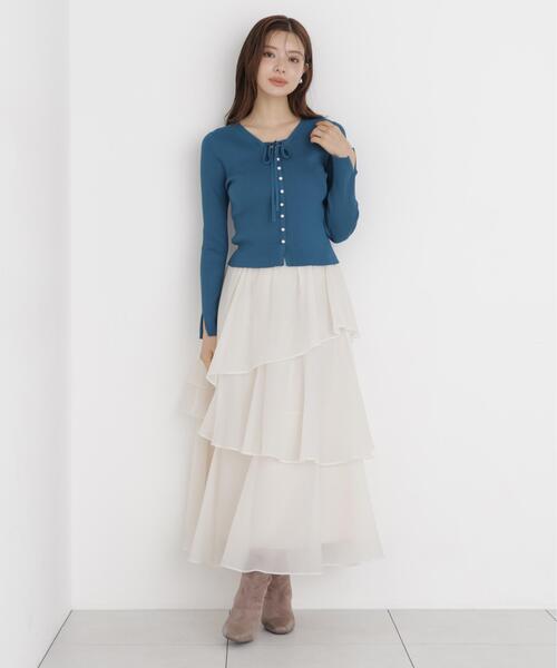 PROPORTION BODY DRESSING(プロポーションボディドレッシング)の「ヘムティアードスカート / 1216220902(スカート・レディース・ホワイト系その他/ブラック・MEDIUM/P/S)」の11枚目の写真