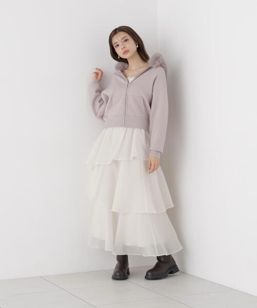PROPORTION BODY DRESSING(プロポーションボディドレッシング)の「ヘムティアードスカート / 1216220902(スカート・レディース・ホワイト系その他/ブラック・MEDIUM/P/S)」の16枚目の写真