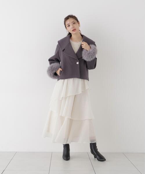 PROPORTION BODY DRESSING(プロポーションボディドレッシング)の「ヘムティアードスカート / 1216220902(スカート・レディース・ホワイト系その他/ブラック・MEDIUM/P/S)」の17枚目の写真