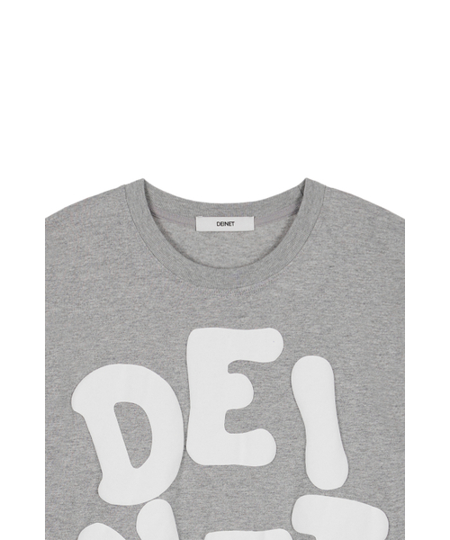 DEINET（ダイニット）の「DEINET BOLD LOGO T-SHIRTS IN MELANGE GREY（Tシャツ/カットソー・レディース・その他・FREE）」の4枚目の写真