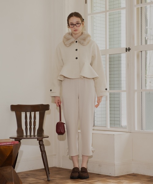 JUMELLE(ジュメロ)の「アンクルリボンパンツ(スラックス・レディース・ブラック/アイボリー・LARGE/MEDIUM/SMALL)」の16枚目の写真