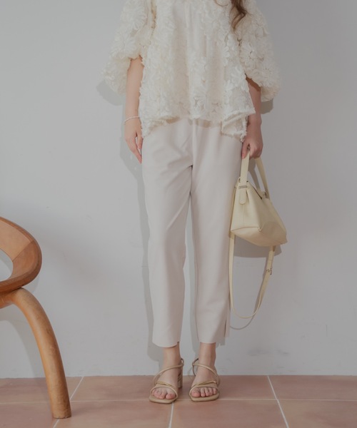 JUMELLE(ジュメロ)の「アンクルリボンパンツ(スラックス・レディース・ブラック/アイボリー・LARGE/MEDIUM/SMALL)」の15枚目の写真