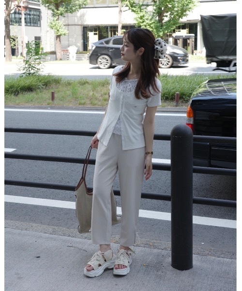 JUMELLE(ジュメロ)の「アンクルリボンパンツ(スラックス・レディース・ブラック/アイボリー・LARGE/MEDIUM/SMALL)」の18枚目の写真