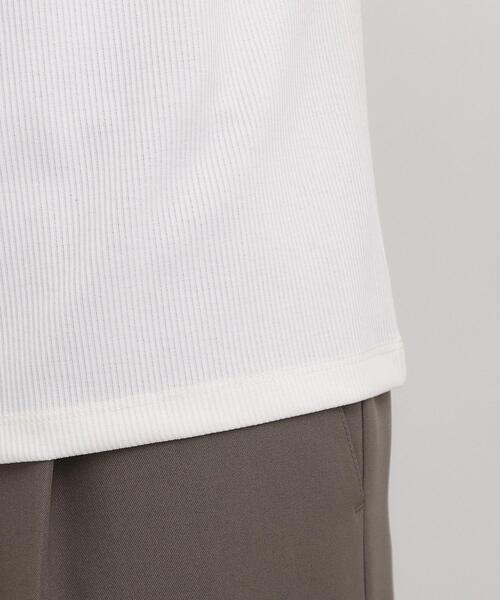 grove(グローブ)の「着るだけで旬顔 ドレープネックテレコTシャツ(Tシャツ/カットソー・レディース・ブラック/オフホワイト・05/04/03/02)」の3枚目の写真
