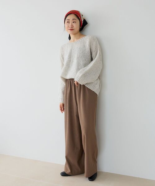 le.coeur blanc(ルクールブラン)の「【日本製】ガンクラブチェックワイドパンツ(その他パンツ・レディース・ブラウン系その他2/ベージュ系その他2・38)」の9枚目の写真