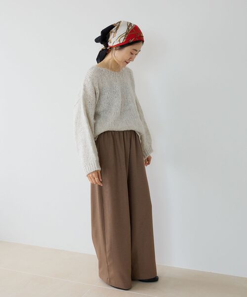 le.coeur blanc(ルクールブラン)の「【日本製】ガンクラブチェックワイドパンツ(その他パンツ・レディース・ブラウン系その他2/ベージュ系その他2・38)」の10枚目の写真