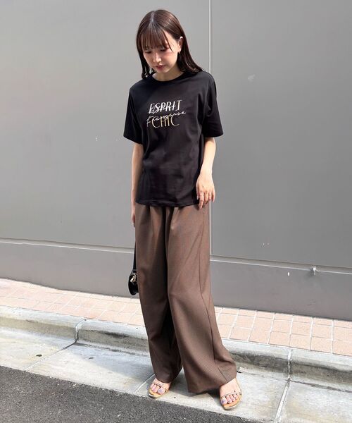 le.coeur blanc(ルクールブラン)の「【日本製】ガンクラブチェックワイドパンツ(その他パンツ・レディース・ブラウン系その他2/ベージュ系その他2・38)」の18枚目の写真
