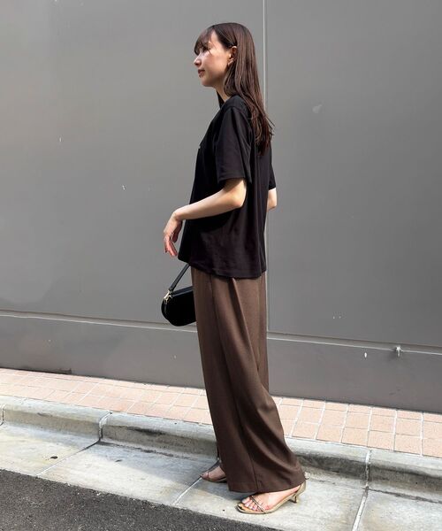 le.coeur blanc(ルクールブラン)の「【日本製】ガンクラブチェックワイドパンツ(その他パンツ・レディース・ブラウン系その他2/ベージュ系その他2・38)」の19枚目の写真