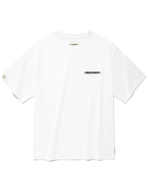 LENGAGEMENT（ランガージュマン）の「オーバーサイズ スモールストーリー ロゴ 半袖Tシャツ [ホワイト]（Tシャツ/カットソー・レディース・その他・95）」の2枚目の写真