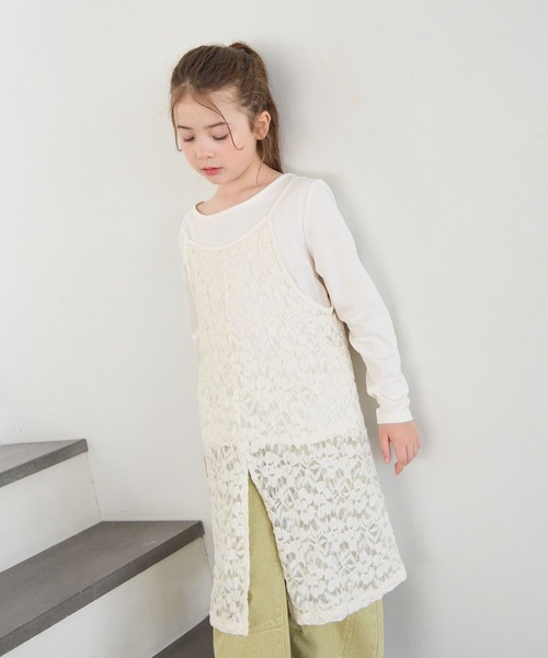 BAYFLOW（ベイフロー）の「[ロンT＋ワンピセット]レースセットワンピース[120/140/160cm](KIDS)（ワンピース・キッズ・ブラック/ホワイト・160cm/120cm/140cm）」の9枚目の写真